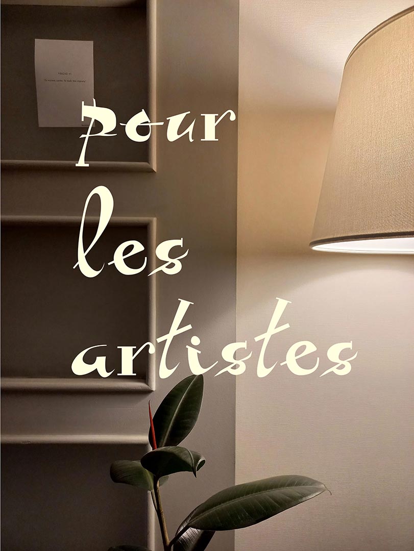 Affiche typographique pour les artistes